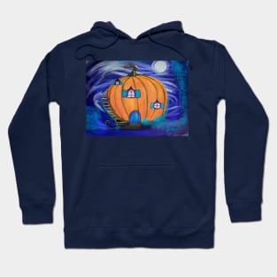 Whimsical pumpkin cottage house - Fantasy Hoodie